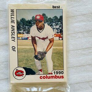 SEALED. 1990 OFFICIAL COLUMBUS MUDCATS COMPLETE DECK OF CARDS.